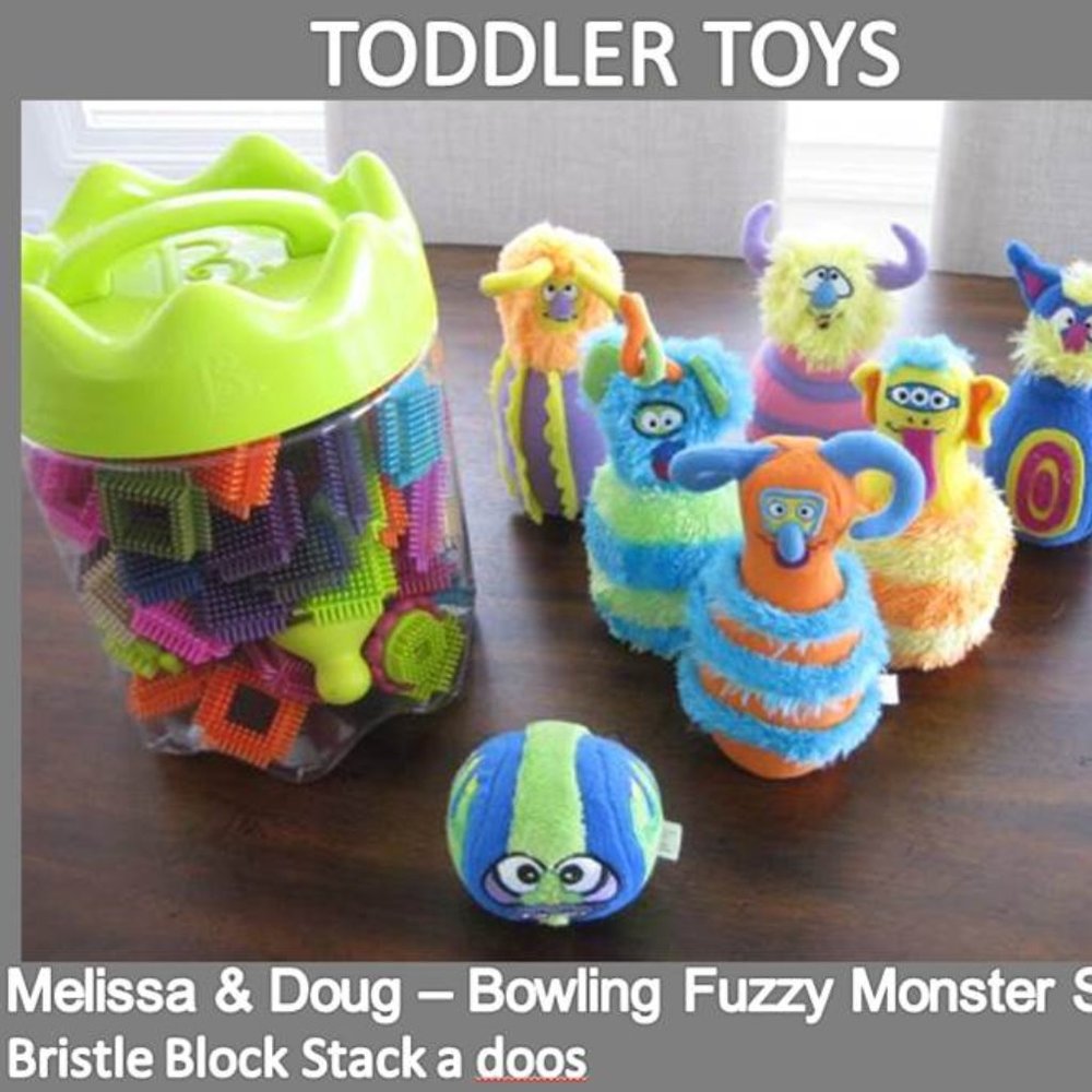 Toddler Toys - Melissa & Doug Bowling Set & Bristle Block Set